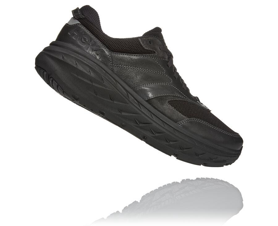 Hoka One One Mens Running Shoes - Bondi L - Black - HUWL64935